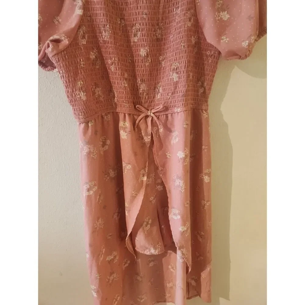 Wonder Nation Dress Girls XXL 18 Pink Multicolor Paisley Dress Skort Shorts